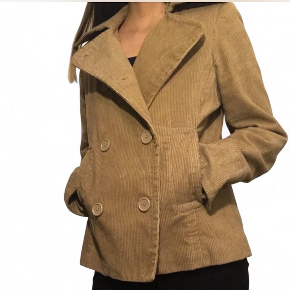 GAP Corduroy Tan Pea Coat